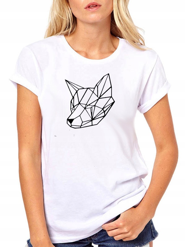 

T-shirt Koszulka Damska Z Nadrukiem Wilk M