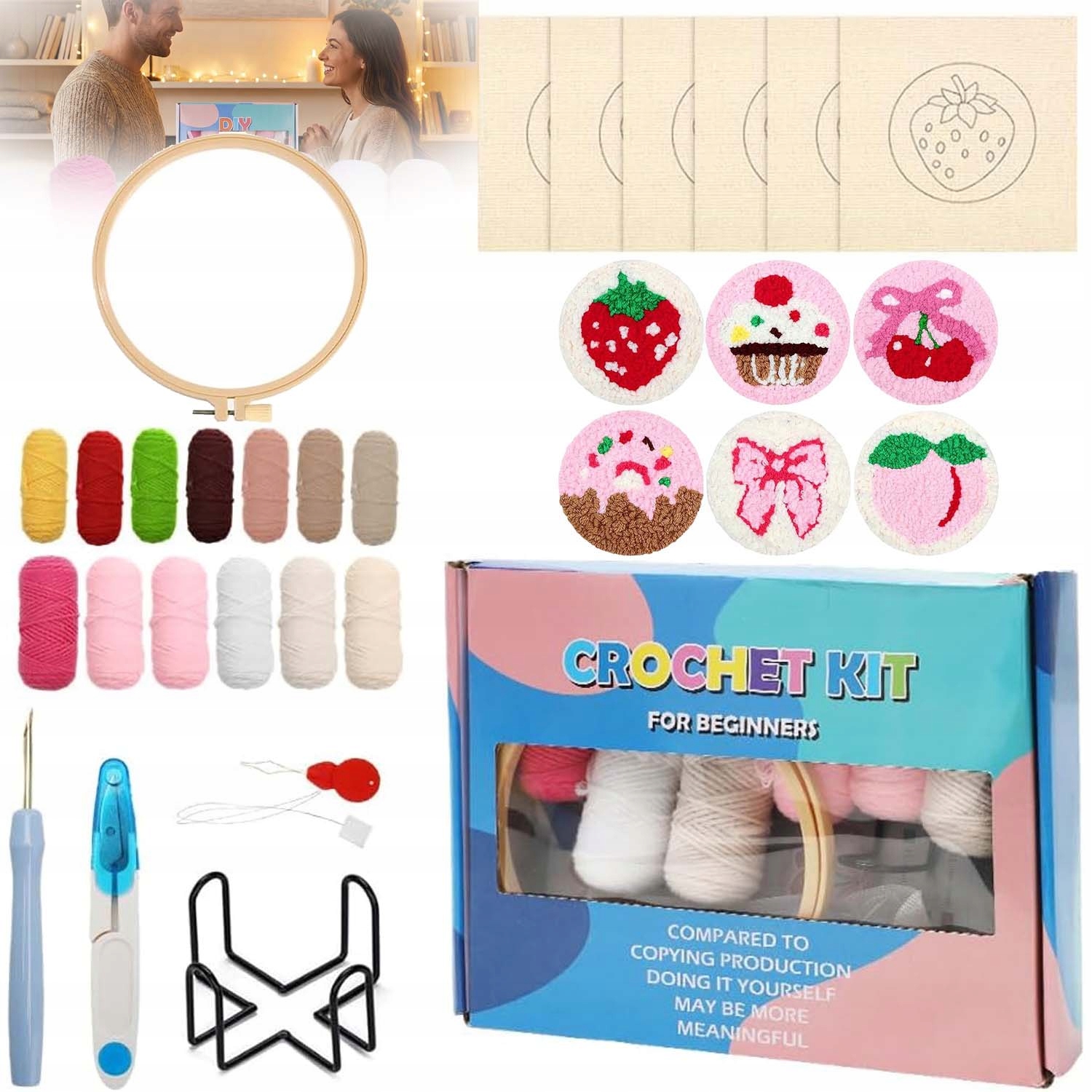 Sada Na Výšivky, Výšivky, Výšivky Diy, Výroba Podtácků S 6 Vzory