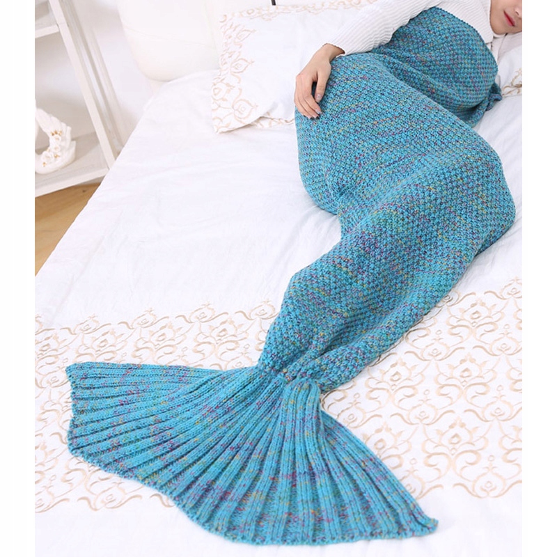 CIEPŁY RYBI KOC OGON SYRENY NARZUTKA KOCYK KOLORY Marka SNM