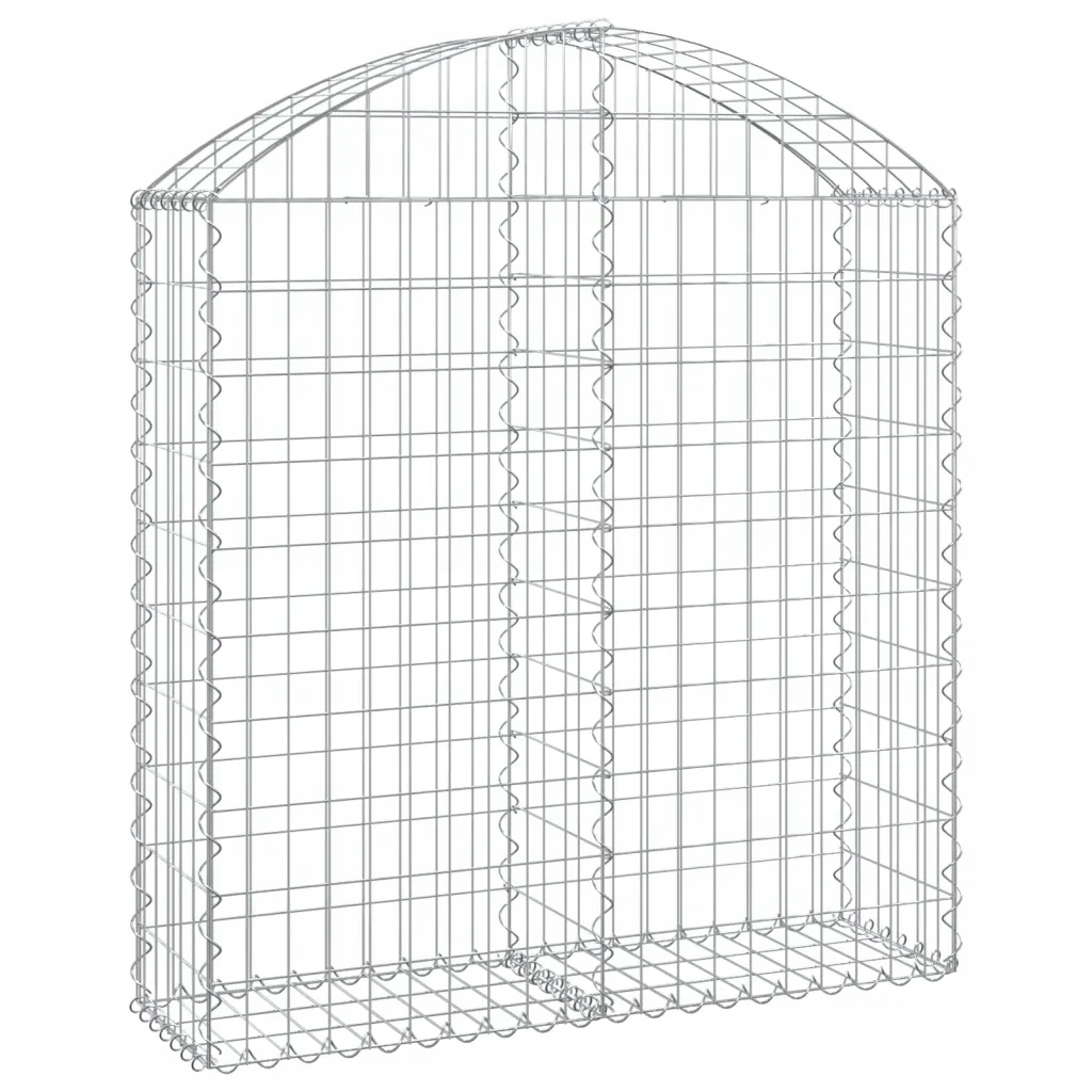 Gabionový koš stříbrný 100 x 30 x 100/120 cm, drát 3,5 mm