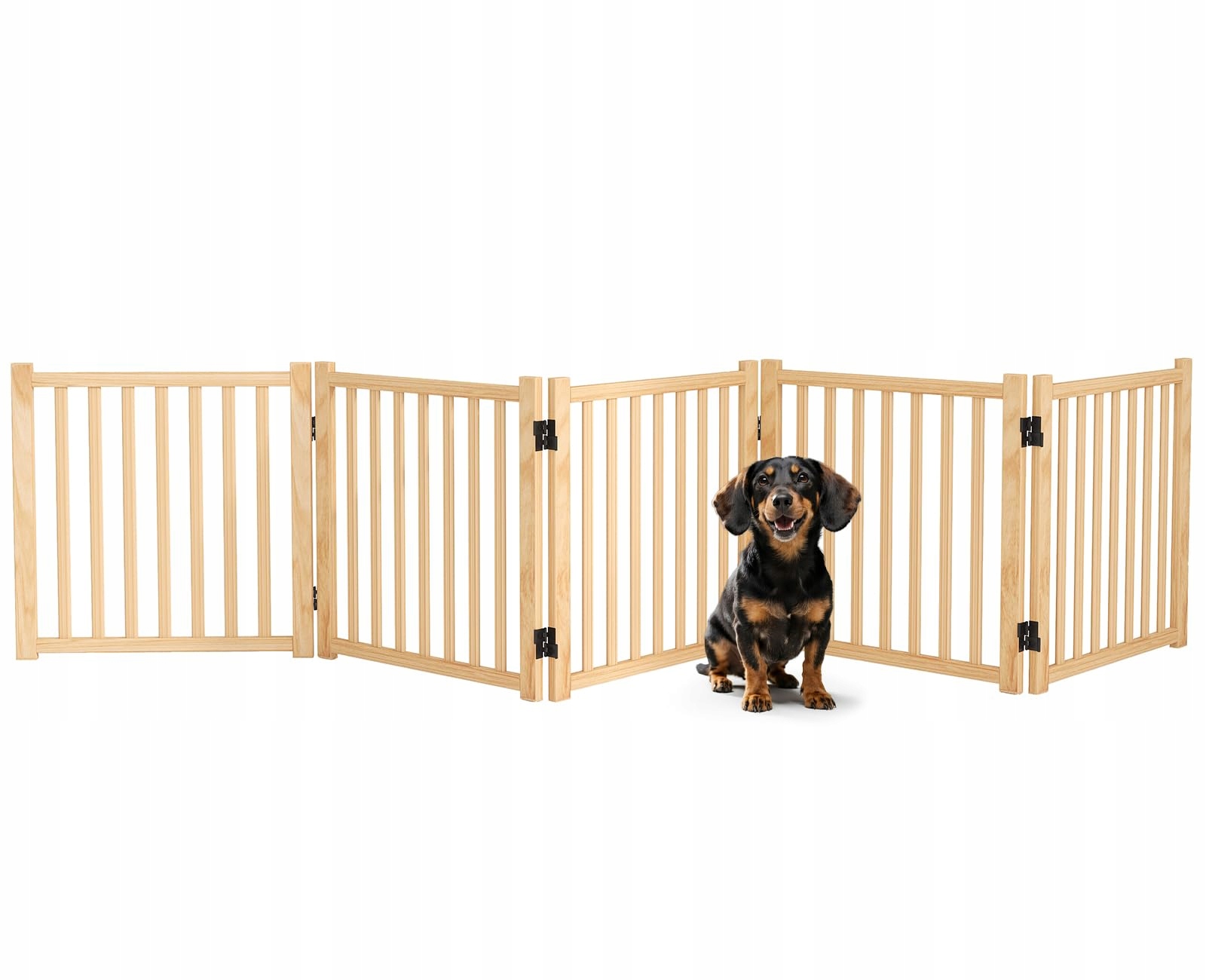 Drewniana bramka dla psów, ogrodzenie dla zwierząt domowych, płot dla psów