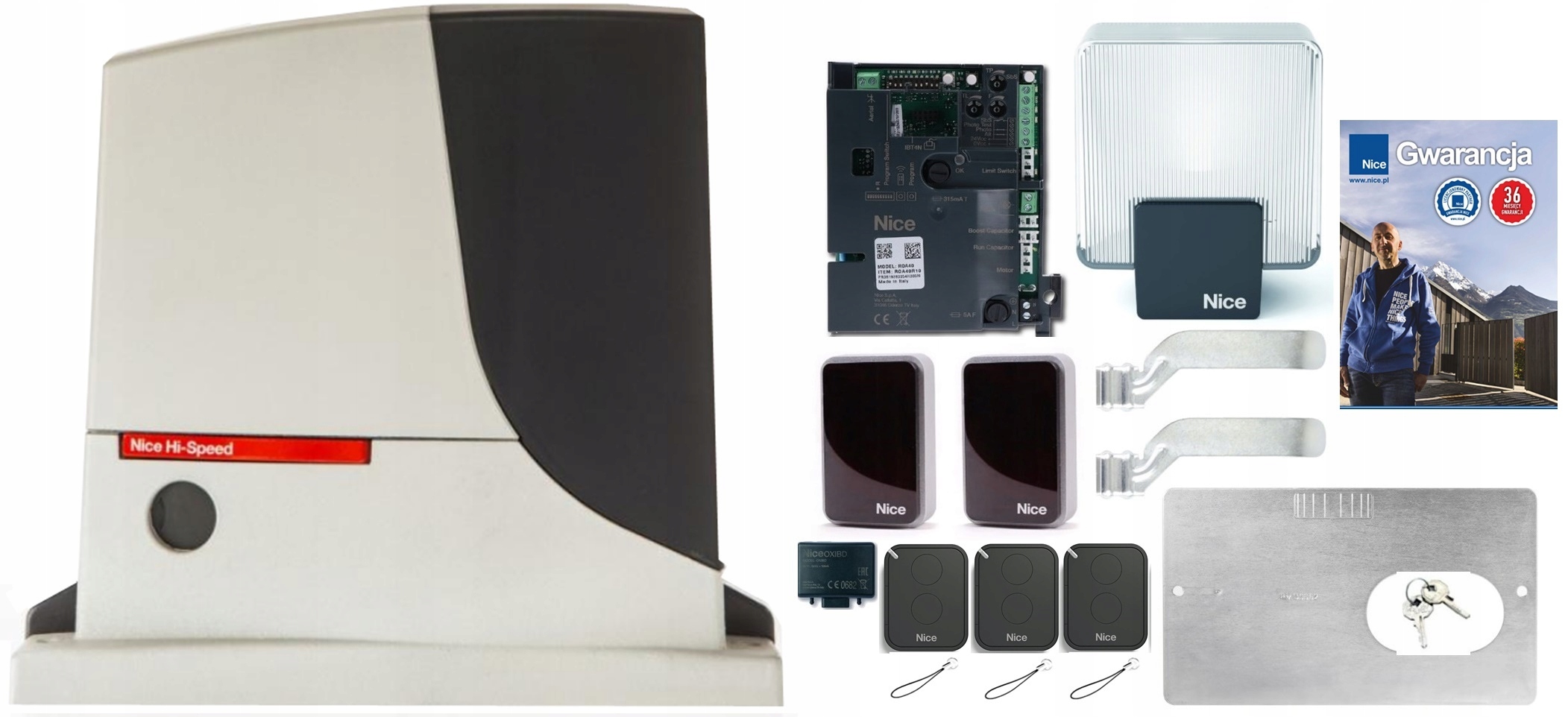 Pohon posuvné brány Nice Robus 500 Hi-speed