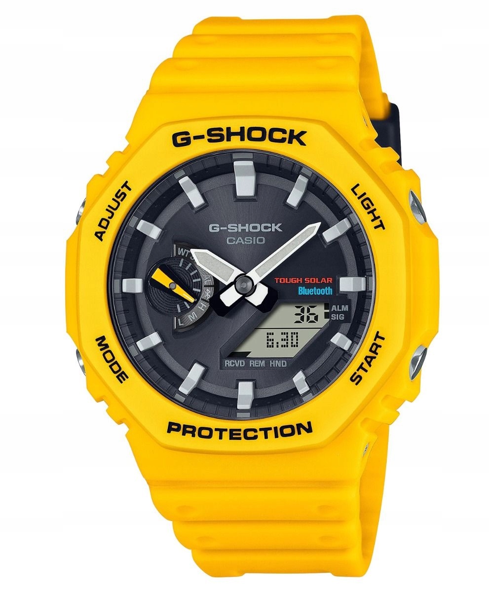 Casio pánské hodinky G-shock Octagon GA-B2100C-9AER žluté solární bluetooth