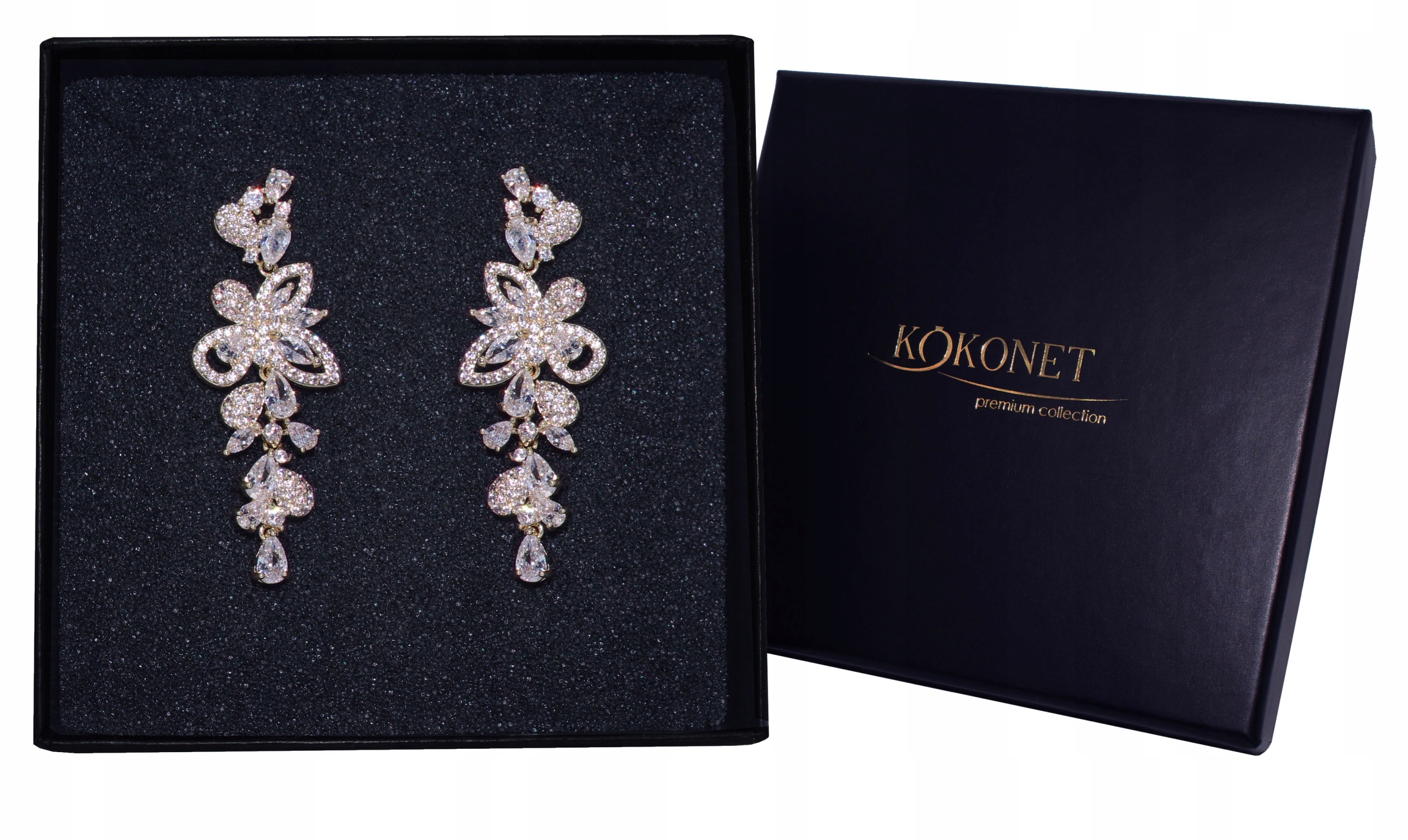 Zlaté Náušnice na svatba ve stylu boho, lehké