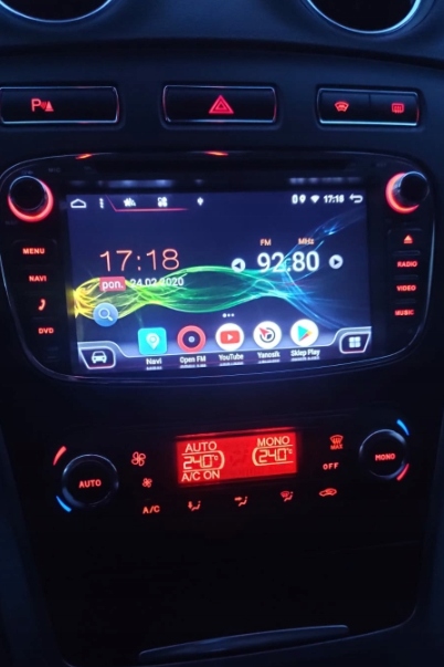 RADIO ANDROID FORD MONDEO FOCUS GALAXY S-MAX DSP! Montaż 2-DIN