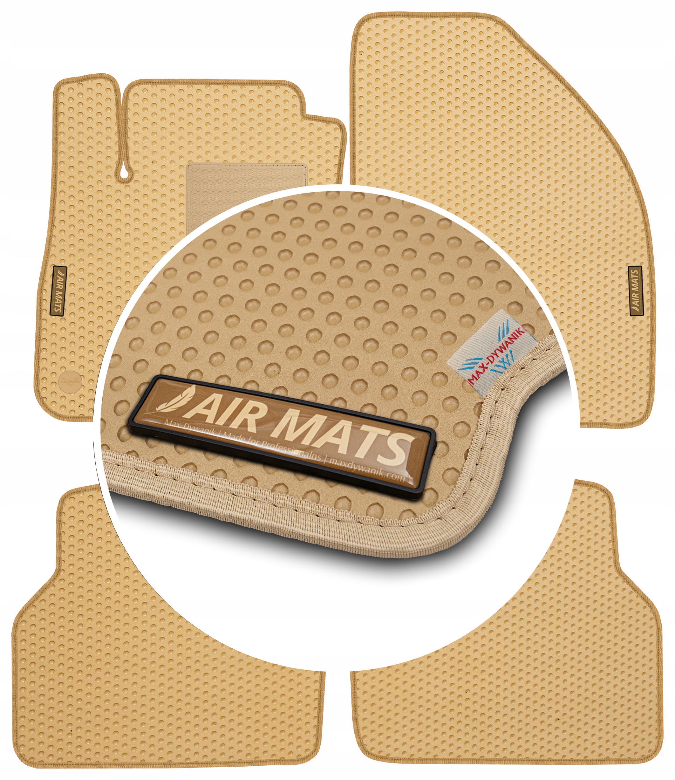 Ford Focus II Fl 2007-2011 Béžové gumové koberce Eva Air Mats