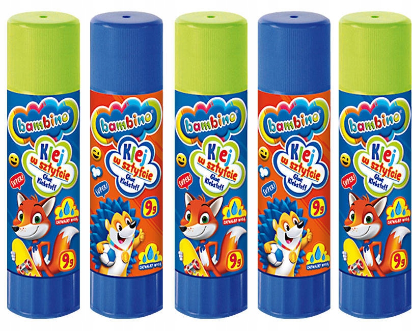 

Bambino 5x9g Klej szkolny w sztyfcie Mini Zoo