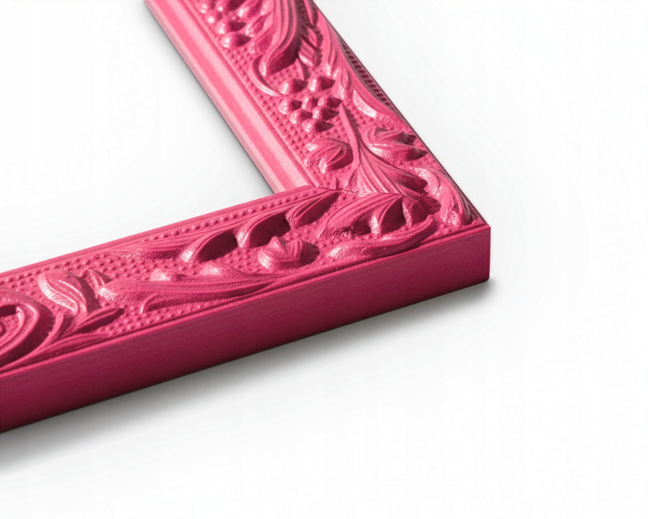 Rám 61x91,5 amarantový dřevěný zdobený ornamentem na plakát, foto