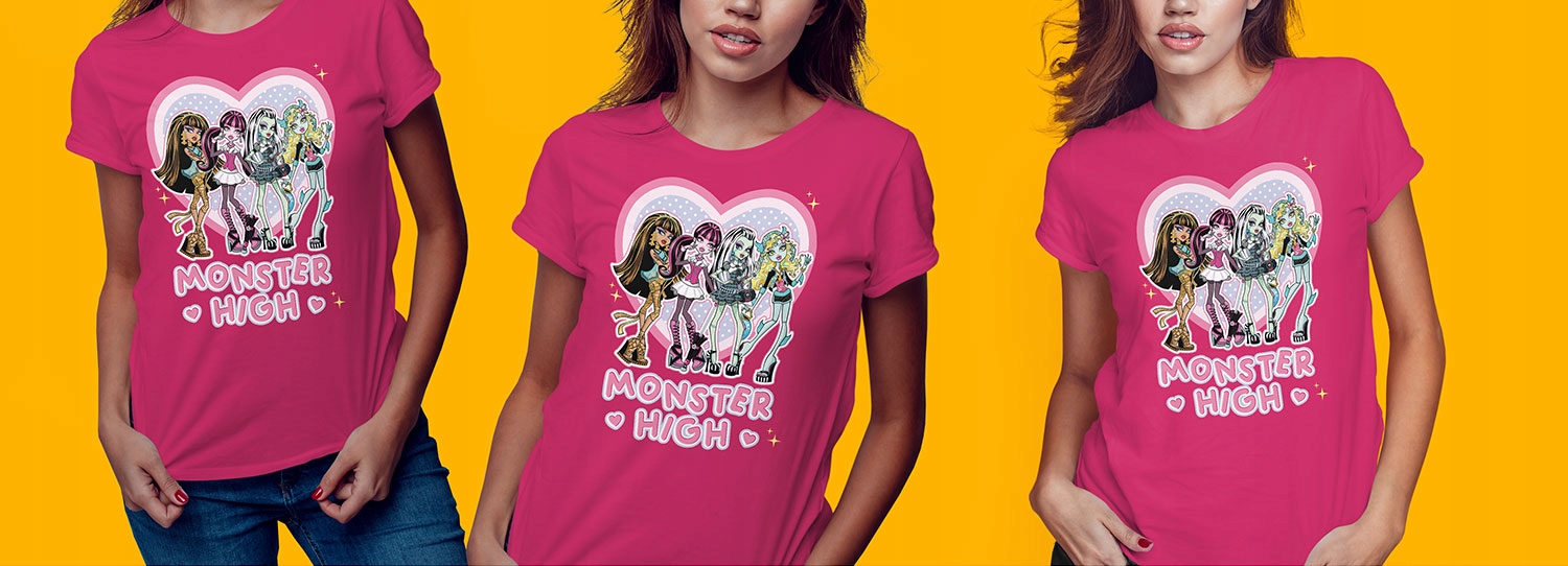 KOSZULKA DAMSKA KOBIECA T-SHIRT MONSTER HIGH S PREZENT JAKOŚĆ Rozmiar S