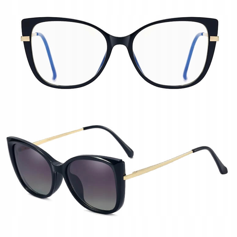 Dámské brýle 2v1 Clip-on Bez Dioptrií pro Počítač Sluneční Clona