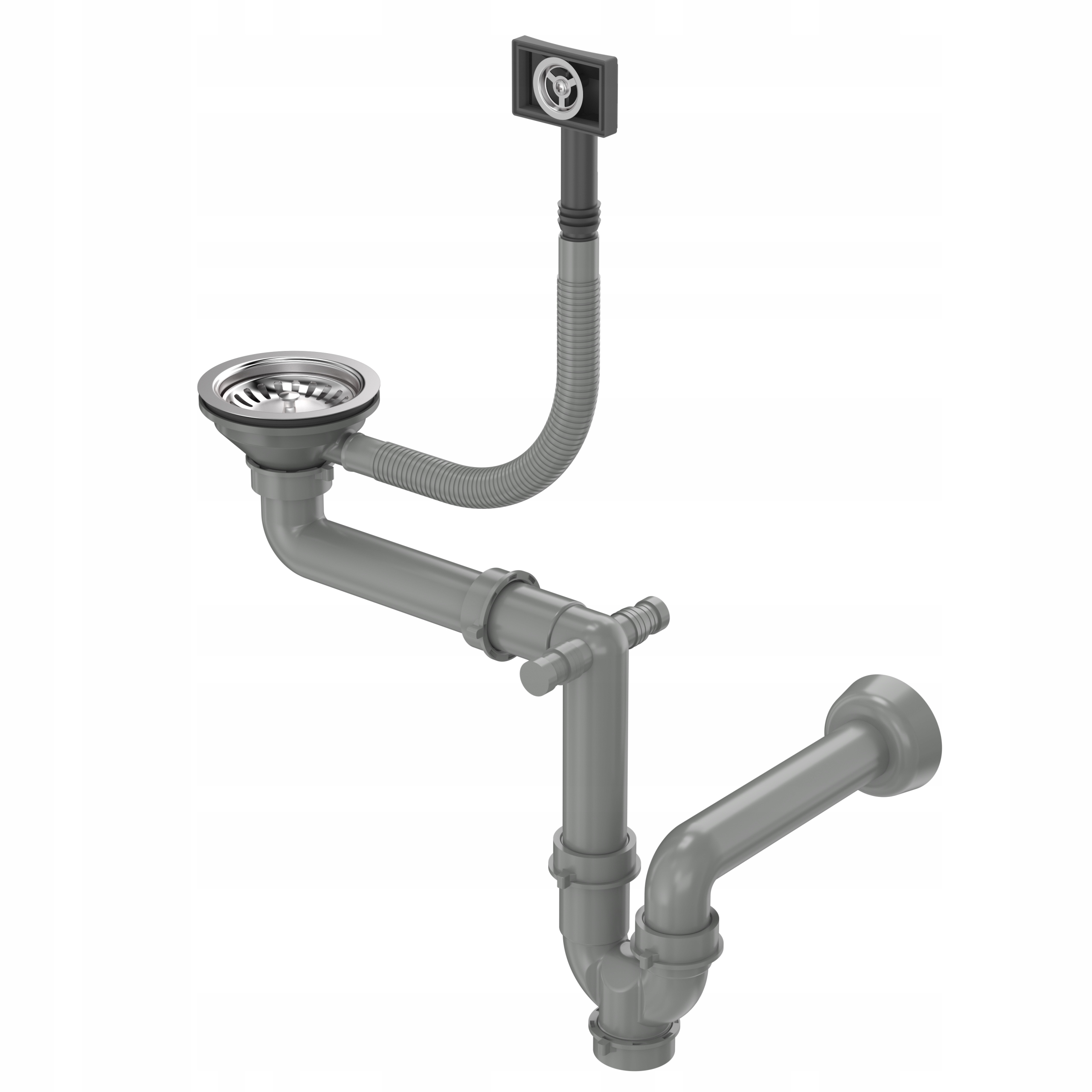 myQ Zlewozmywak PARIS 11 kuchenny granitowy czarny zestaw bateria 77x44 cm Liczba komór jednokomorowy