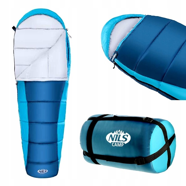 

Śpiwór Mumia Lekki Turystyczny z Kapturem 2w1 220