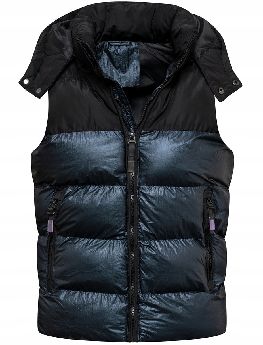 

Kamizelka męska czarna z kapturem - XL