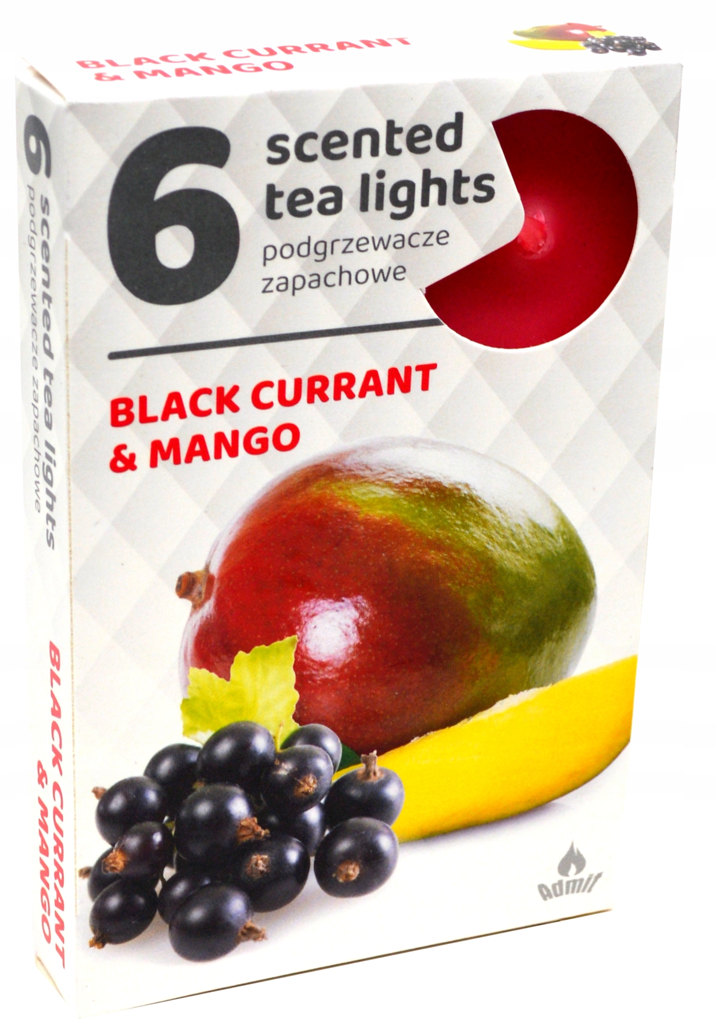 Podgrzewacze zapachowe 6 sztuk, zapach CZARNA PORZECZKA MANGO
