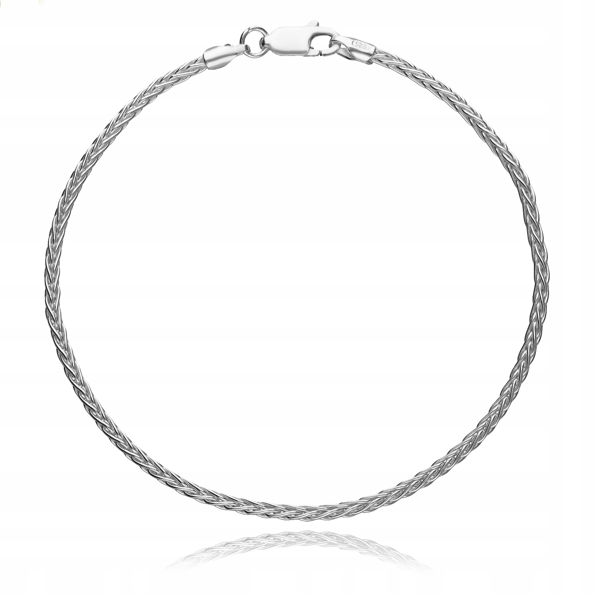 Stříbrný Dámský Náramek Spiga Liščí Ocas 19 Cm