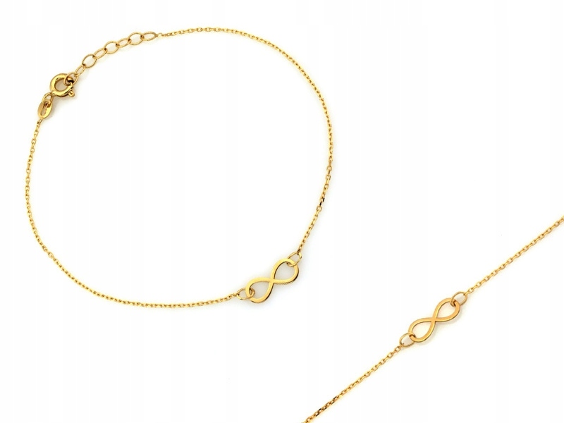 Zlatý náramek 585 celebrity s Nekonečností r18 bez kamene 0.63 g