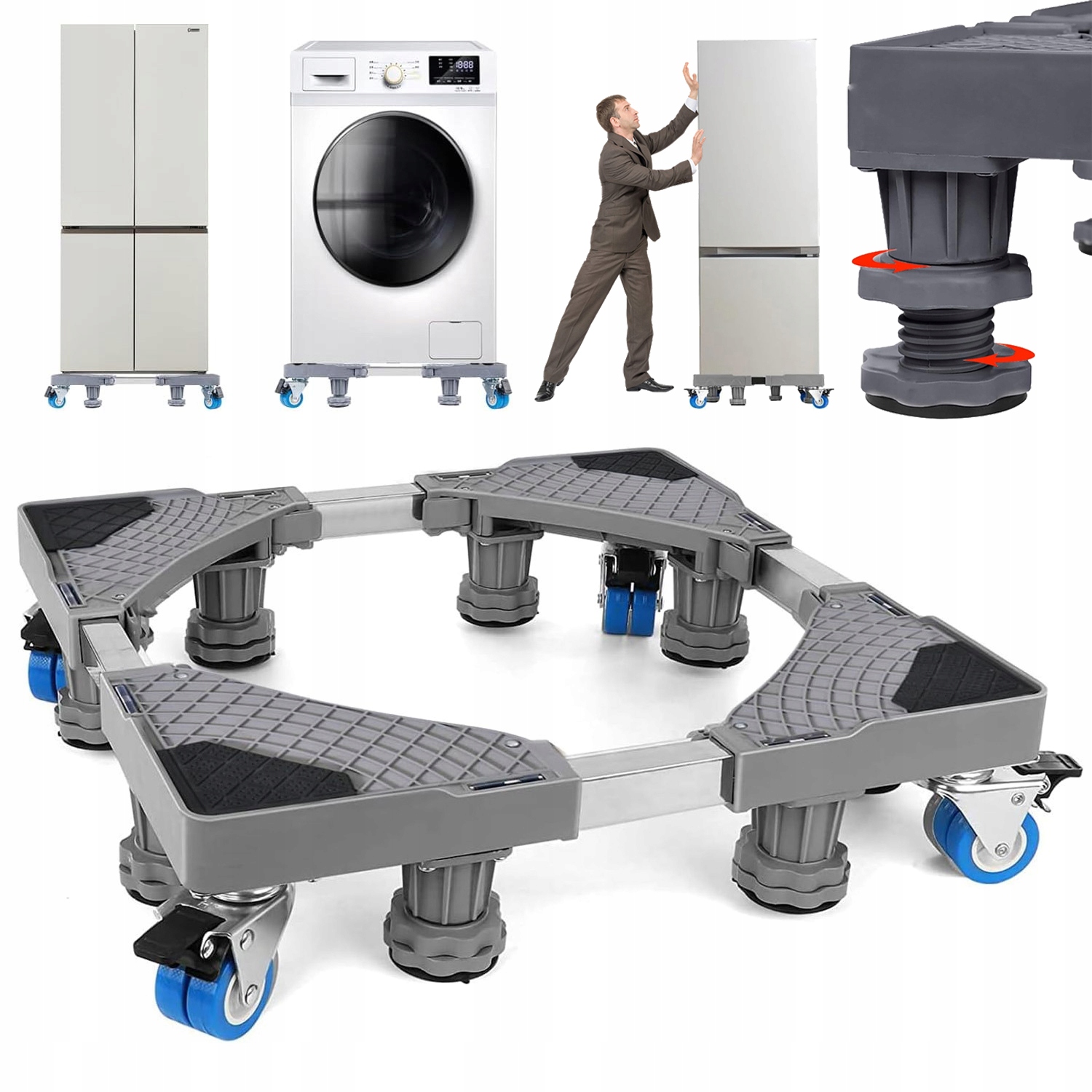 Podstawa Ruchoma Pod Pralkę Zmywarkę Sprzęt Mobilna Nośność: 250 Do 300 Kg