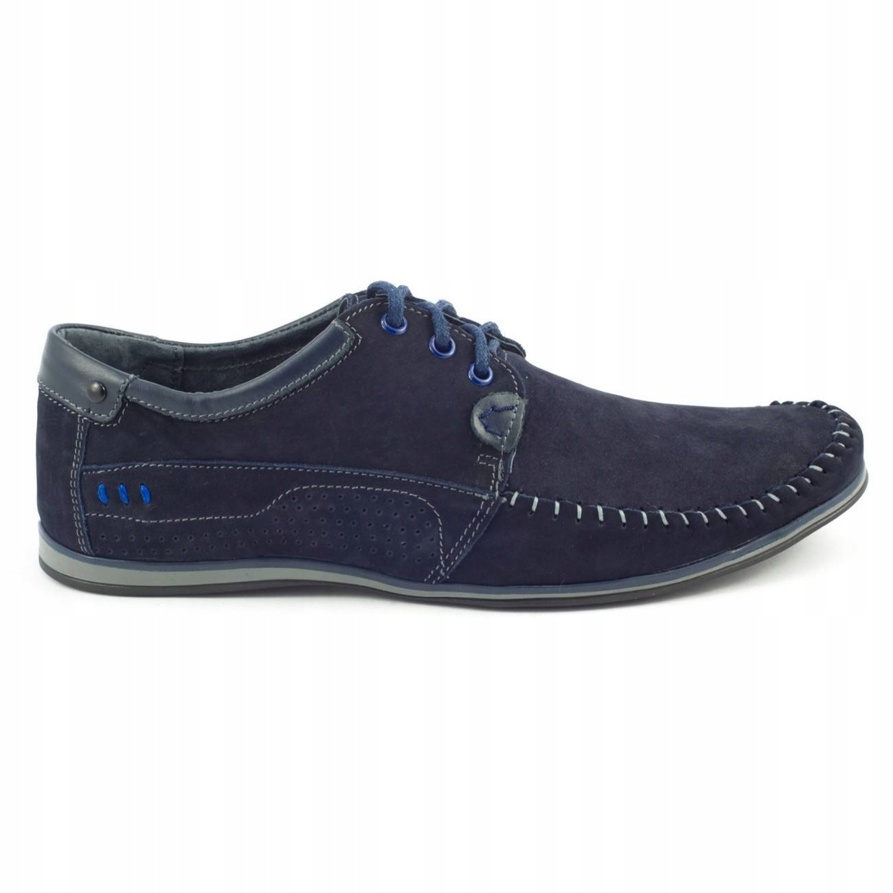 

Buty Męskie skórzane mokasyny 875 granatowe 47