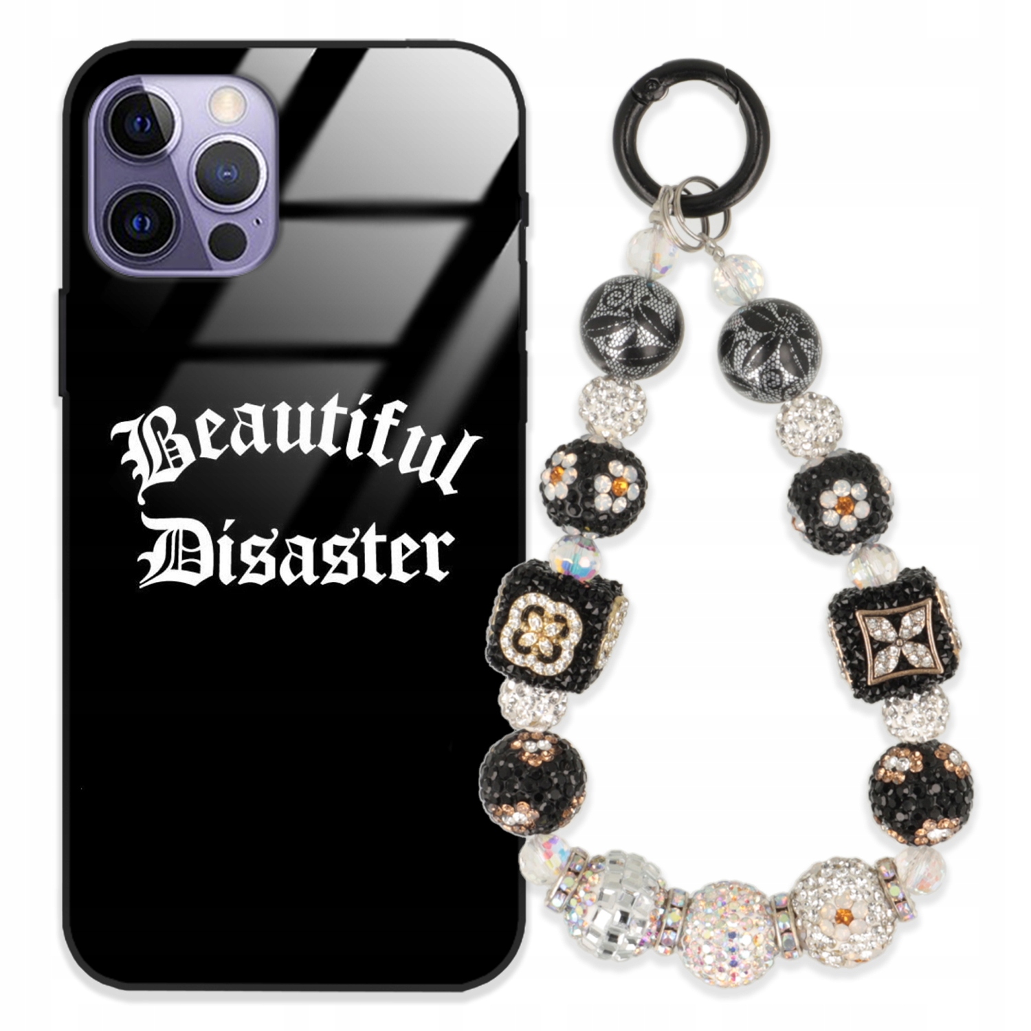 Puzdro Na Iphone 14 Pro Glass Kľúčenka Elegantné Prémiový Dizajn Puzdra