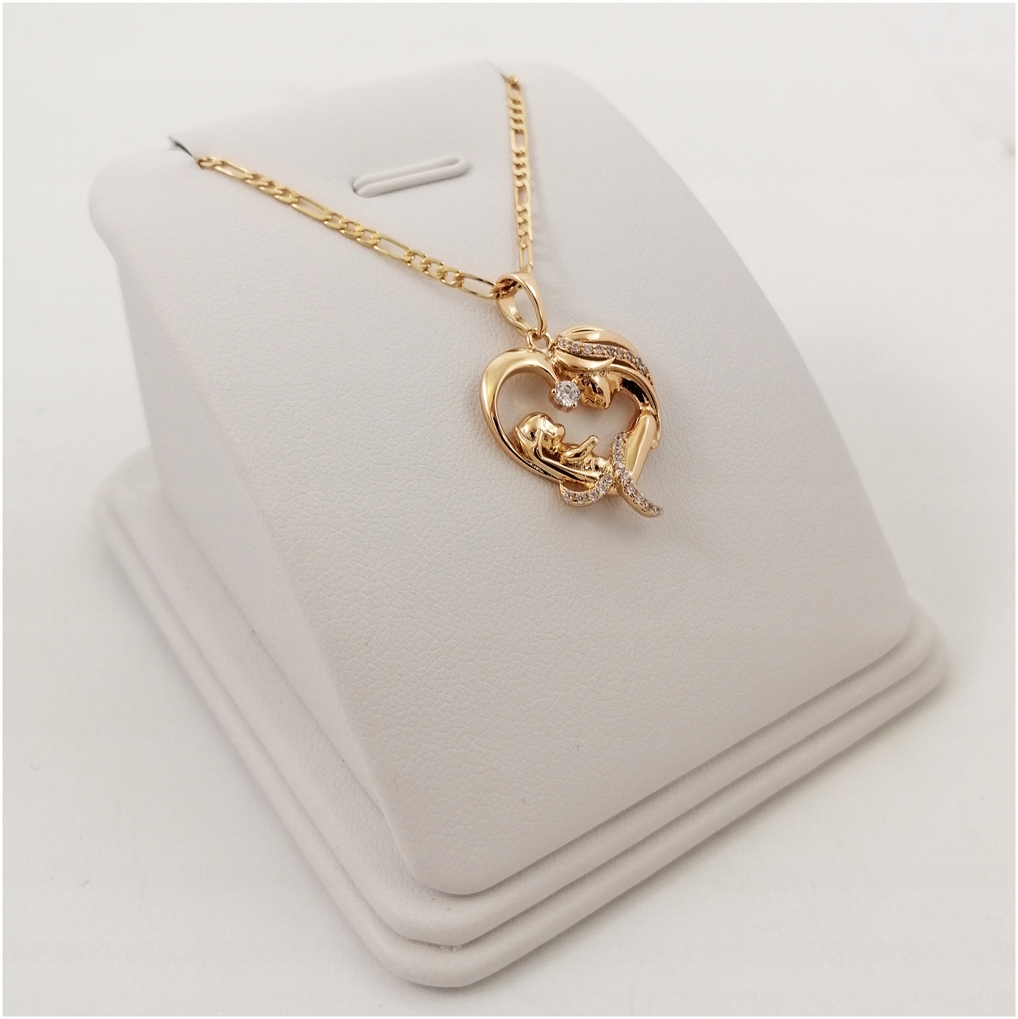 PIĘKNY ZŁOTY ŁAŃCUSZEK+MEDALIK CHRZEST KOMUNIA 18K Kod producenta Prezent komunię dziewczynki BIŻUTERIA