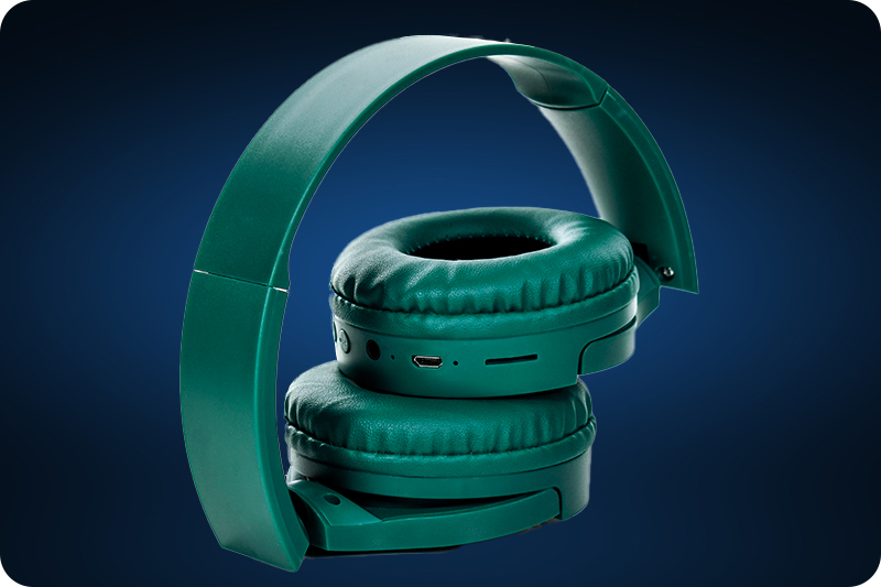 Słuchawki BLUETOOTH 5.0 z Mikrofonem Radiem FM CZYTNIKIEM KART MICRO SD Impedancja 32 Ω