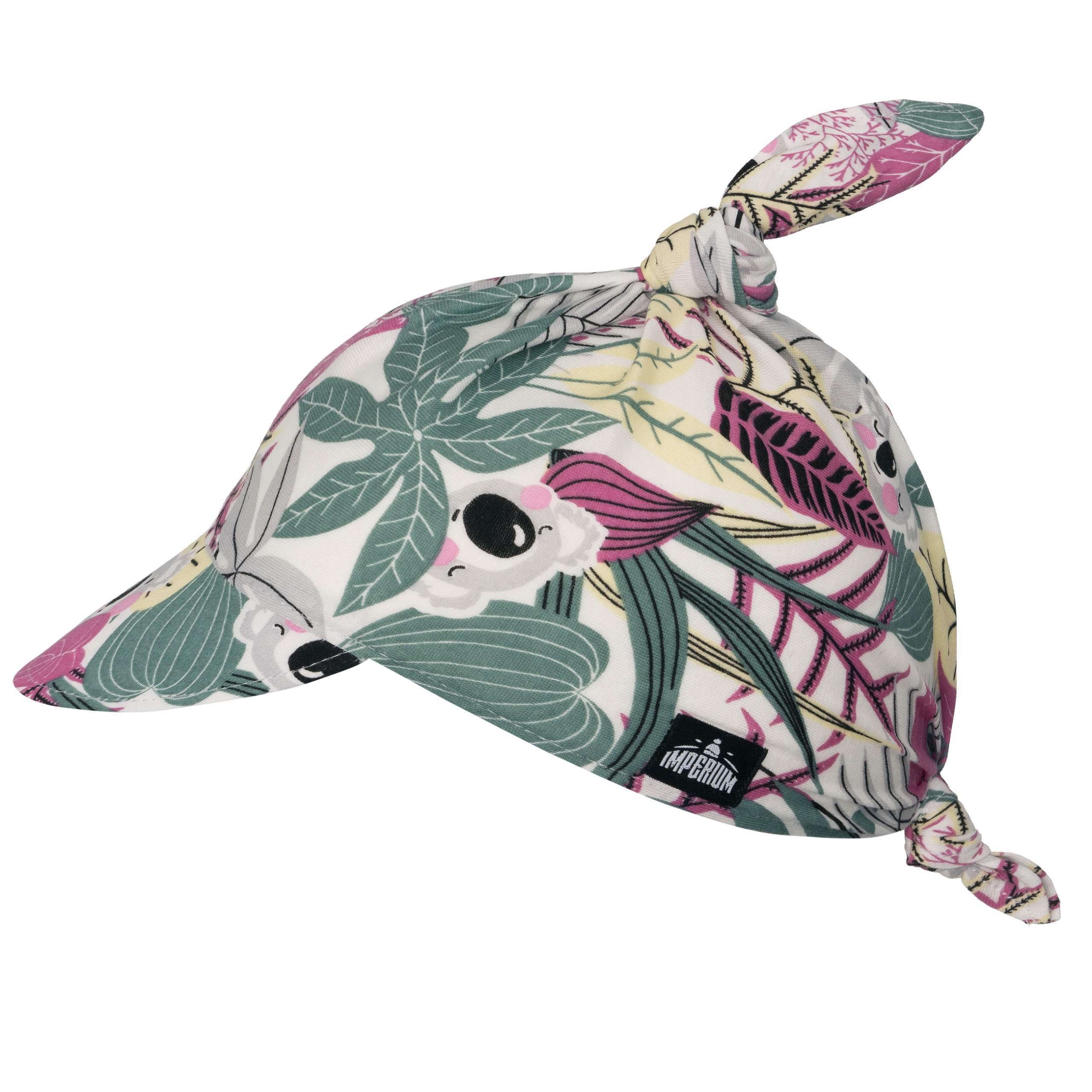 Chustka z daszkiem czapka na lato Koala Różowy