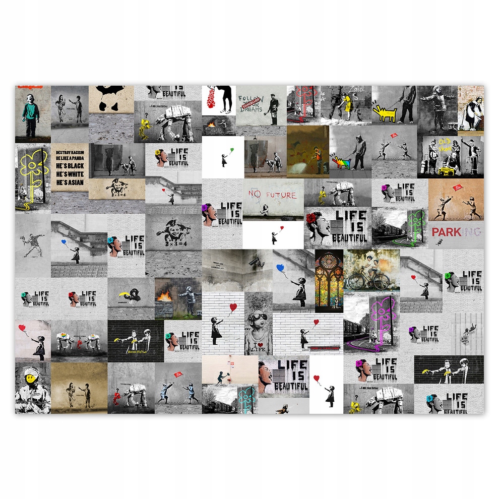 

Plakaty 100x70 Mega Mix Banksy Kolaż