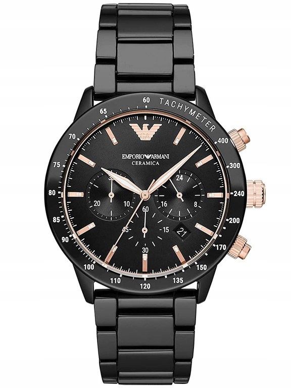 Zegarek Męski Emporio Armani AR70002 Mario Ceramika luksusowy Oryginał
