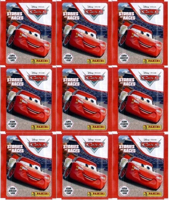 9 SASZETEK Z NAKLEJKAMI AUTA -OPOWIEŚCI I WYŚCIGI