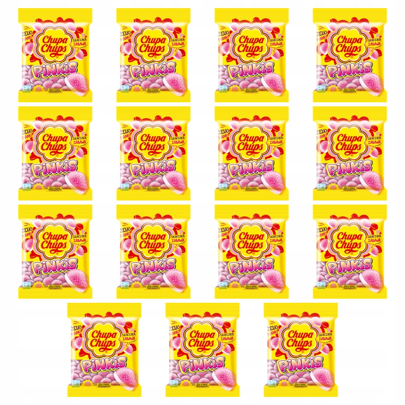 Żelki Chupa Chups Pinkis o smaku truskawkowym 90g X15
