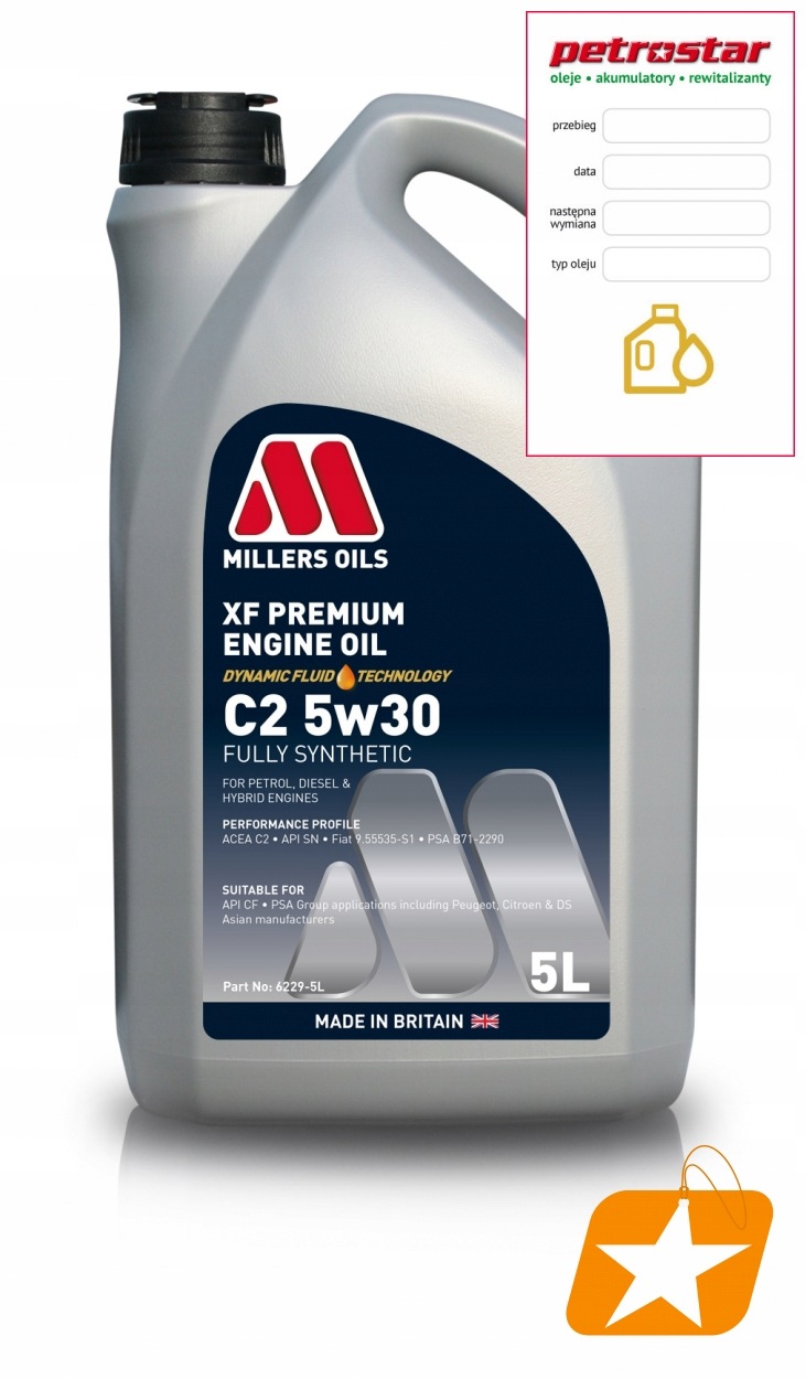Millers Oils Xf Premium C2 5W30 5L