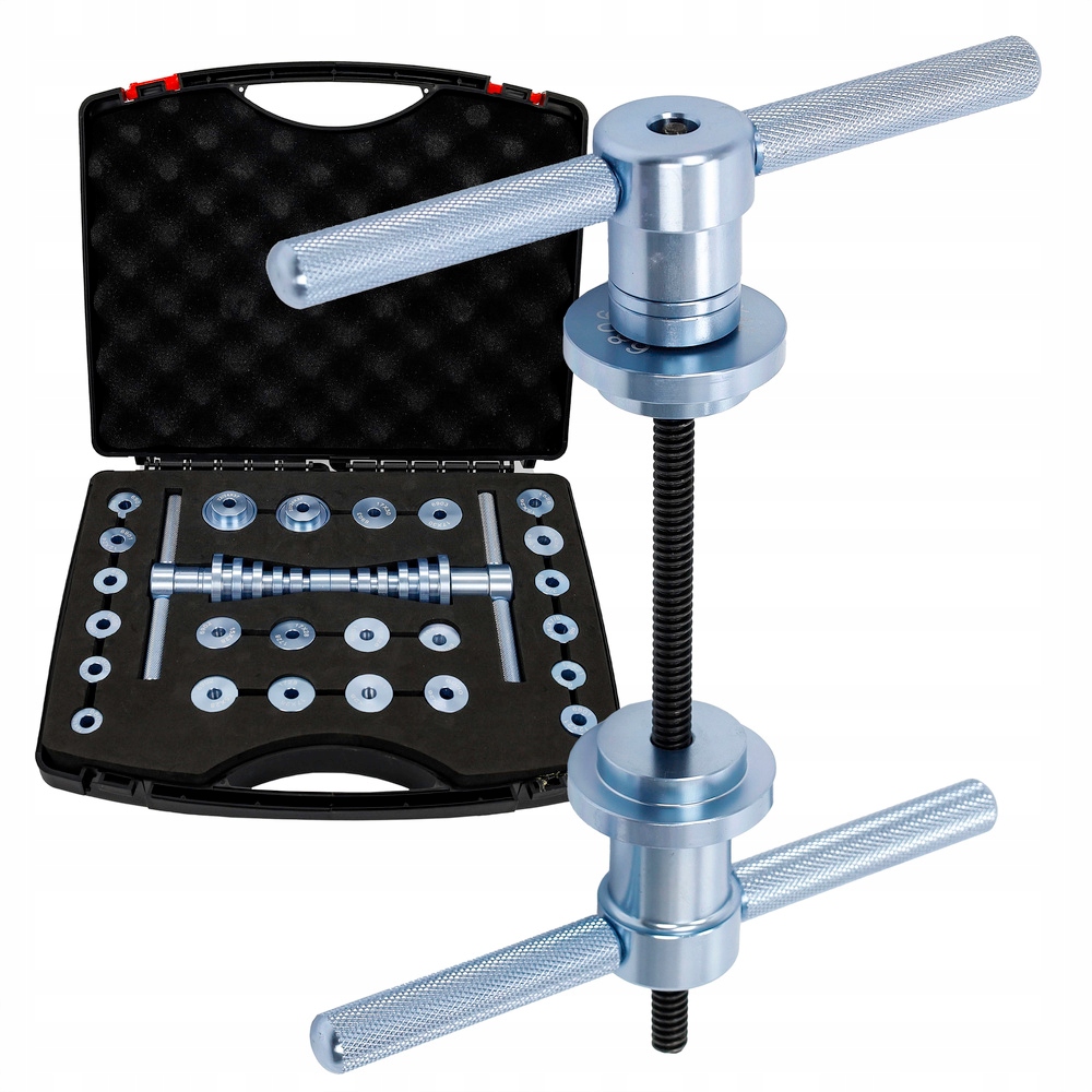 Niebieska prasa do łożysk piast rowerowych sterów suportów zestaw w walizce