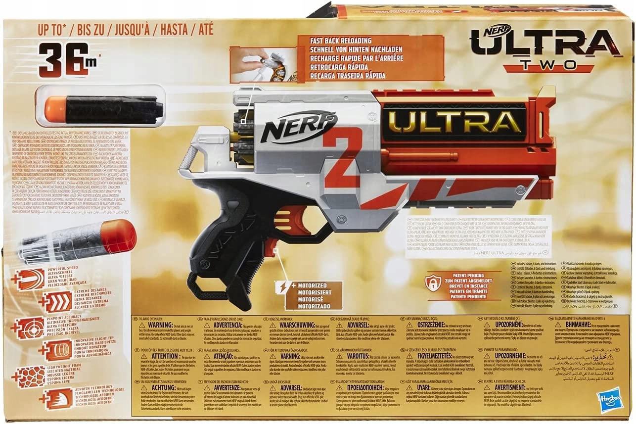 PISTOLET NERF ULTRA TWO WYRZUTNIA KARABIN 6 STRZAŁ Wiek dziecka 8 lat +