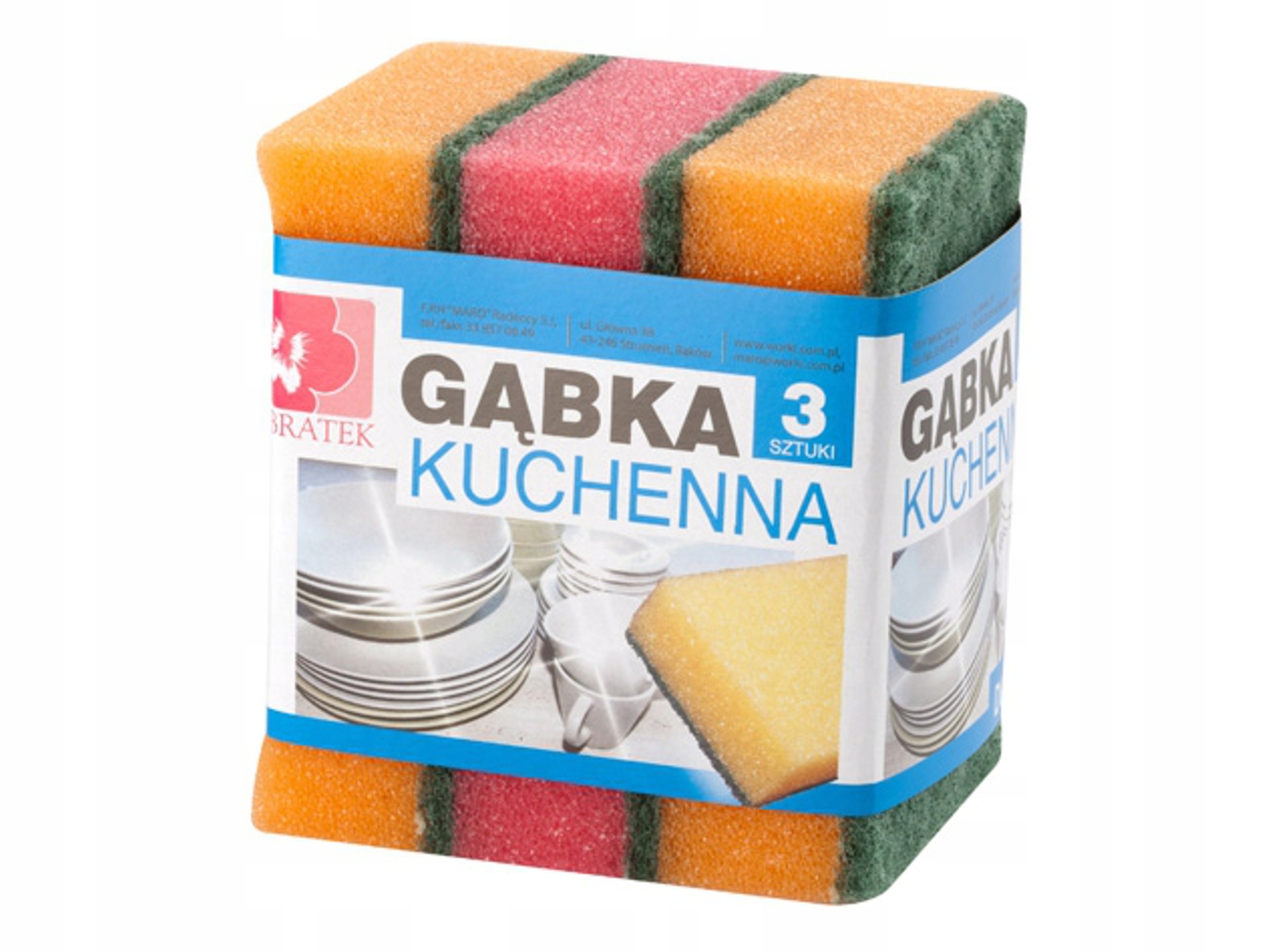 

Zmywak Gąbka Do Zmywania Naczyń 3 Sztuki Duże