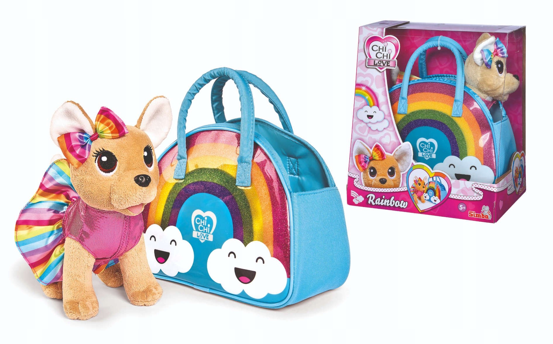 

Pluszowa Maskotka Chi Chi Love Piesek Tęczowy +akc