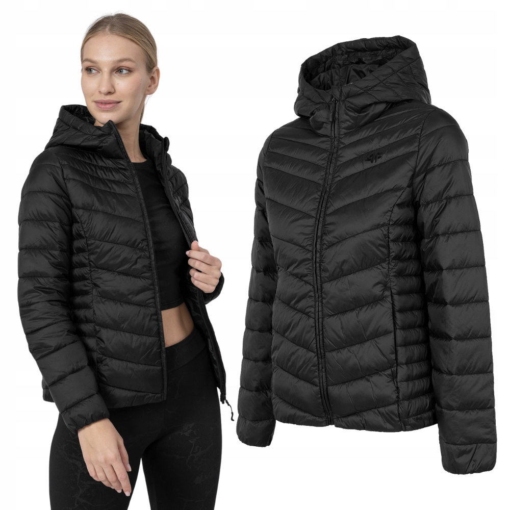 Dámská prošívaná sportovní přechodová bunda 4F , lehká S Kapucí vel.