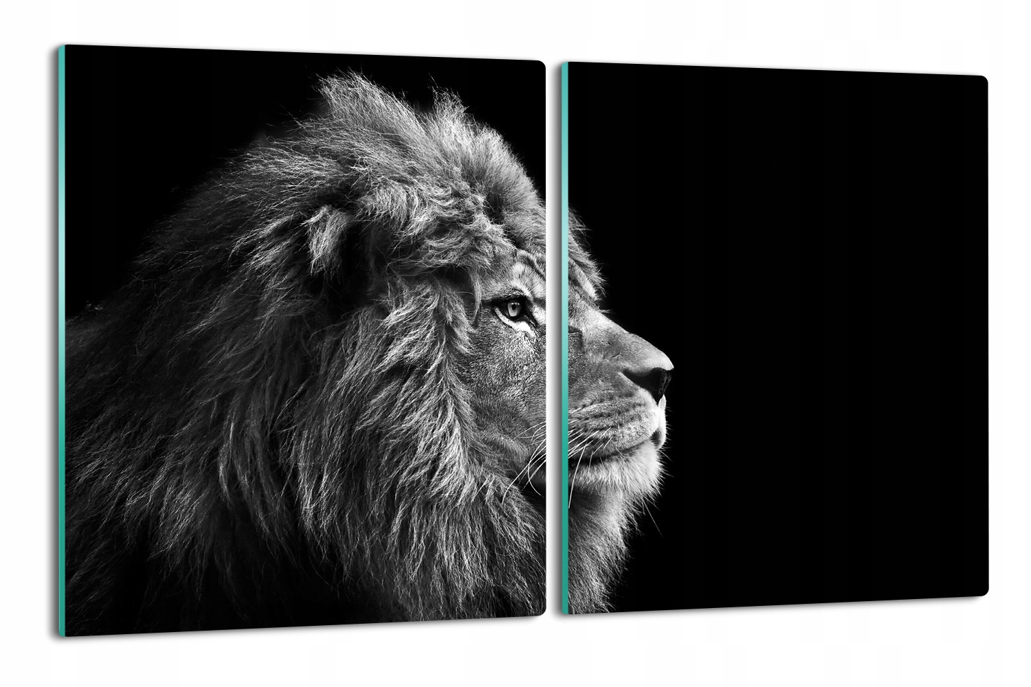 

osłona splashback 2x 40x52 z nadrukiem Lew portret