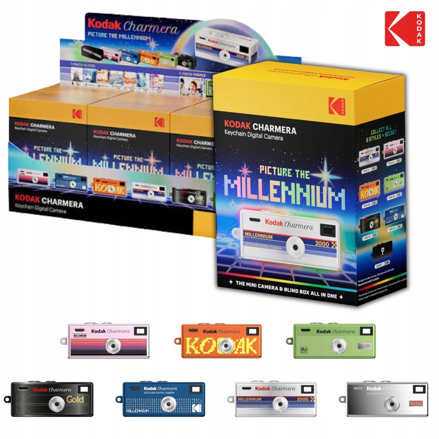 Aparat Kodak Charmera Millennium Keychain Digital Camera Blind Box Brelok