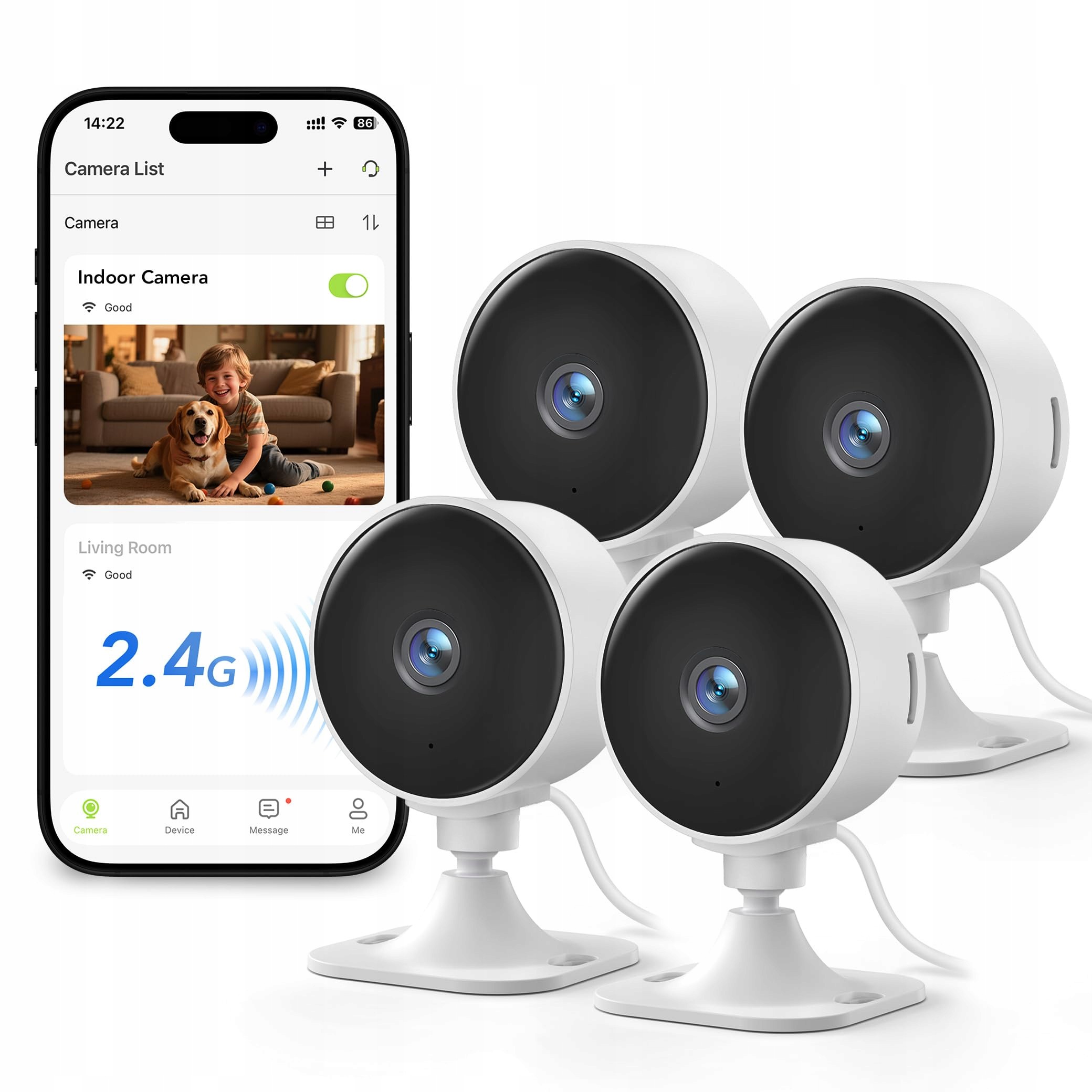 Gncc 4 kusy monitorovacia kamera 1080P, domáce zvieratá, Wlan