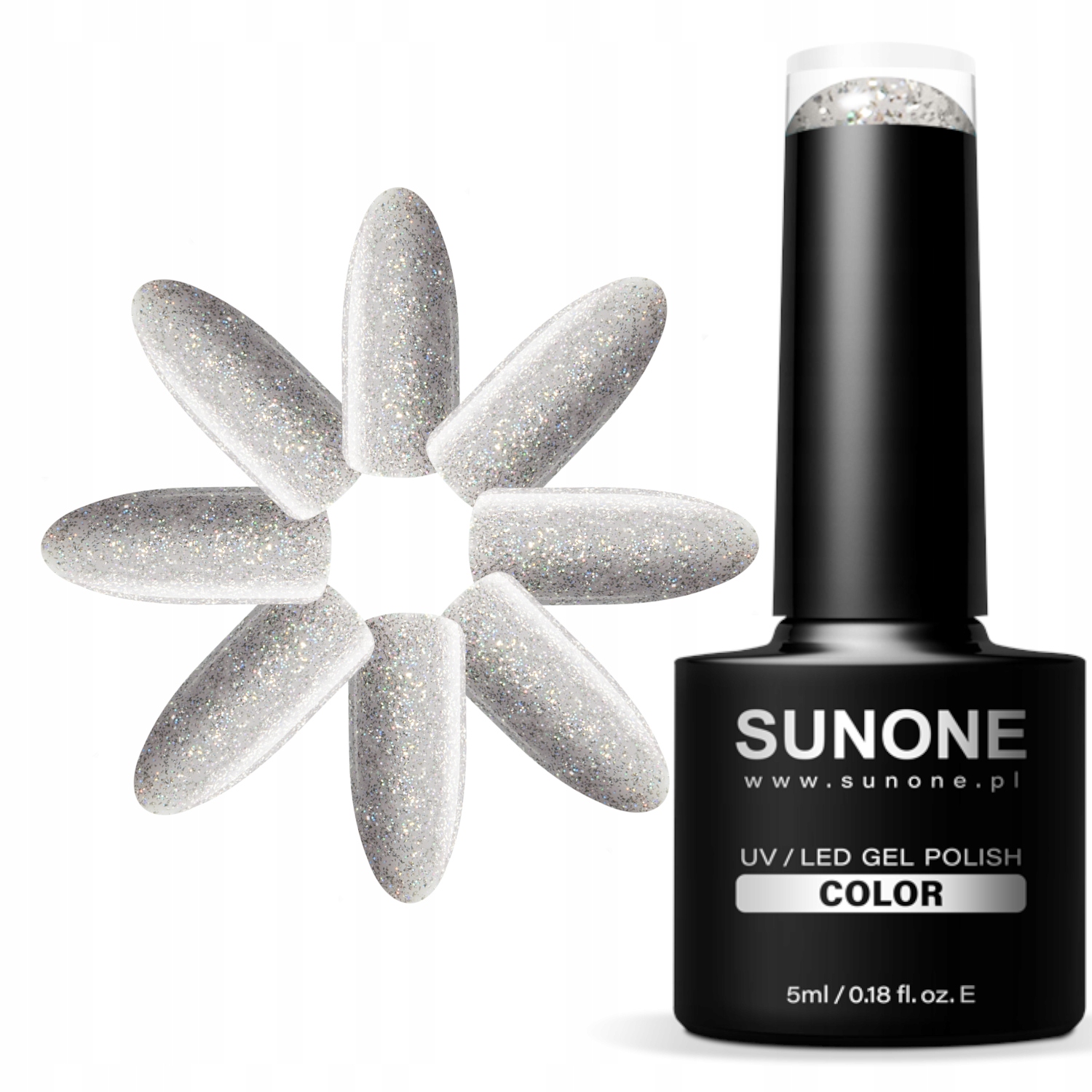 

Sunone Lakier Hybrydowy M10 Mercedes Srebro Brokat