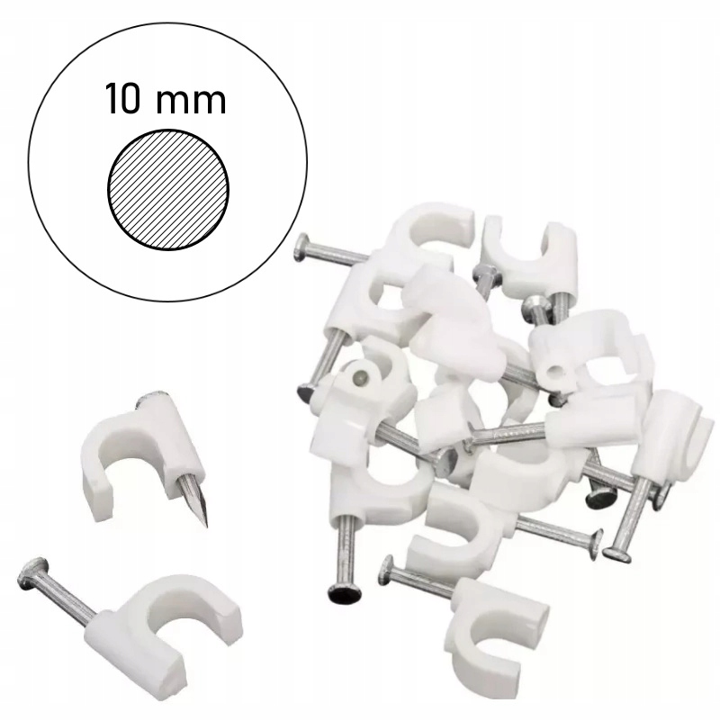 

Uchwyt kablowy okrągły Flop FO10 100szt 10mm