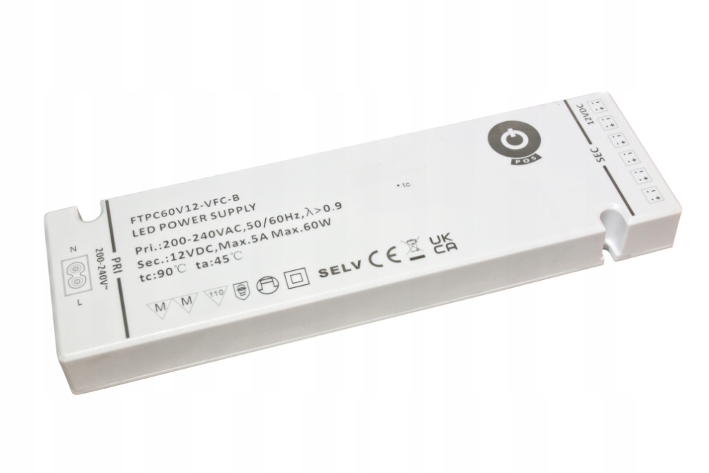 Napájecí zdroj Ftpc 12V 5A s konektorem C8, vestavěné konektory L813/L815