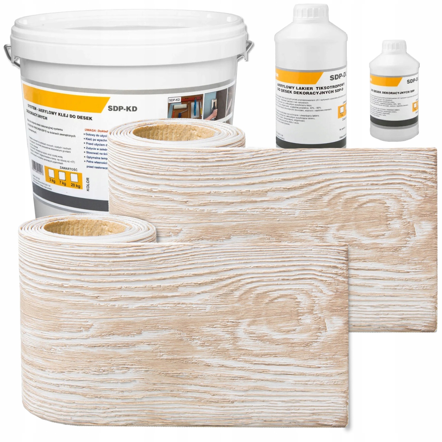 Fasádní deska Elastická imitace dřeva 3D Patina Béžová Sada 0,83 m²