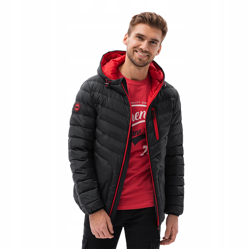 

Kurtka męska ocieplana pikowana C356 czarna XL