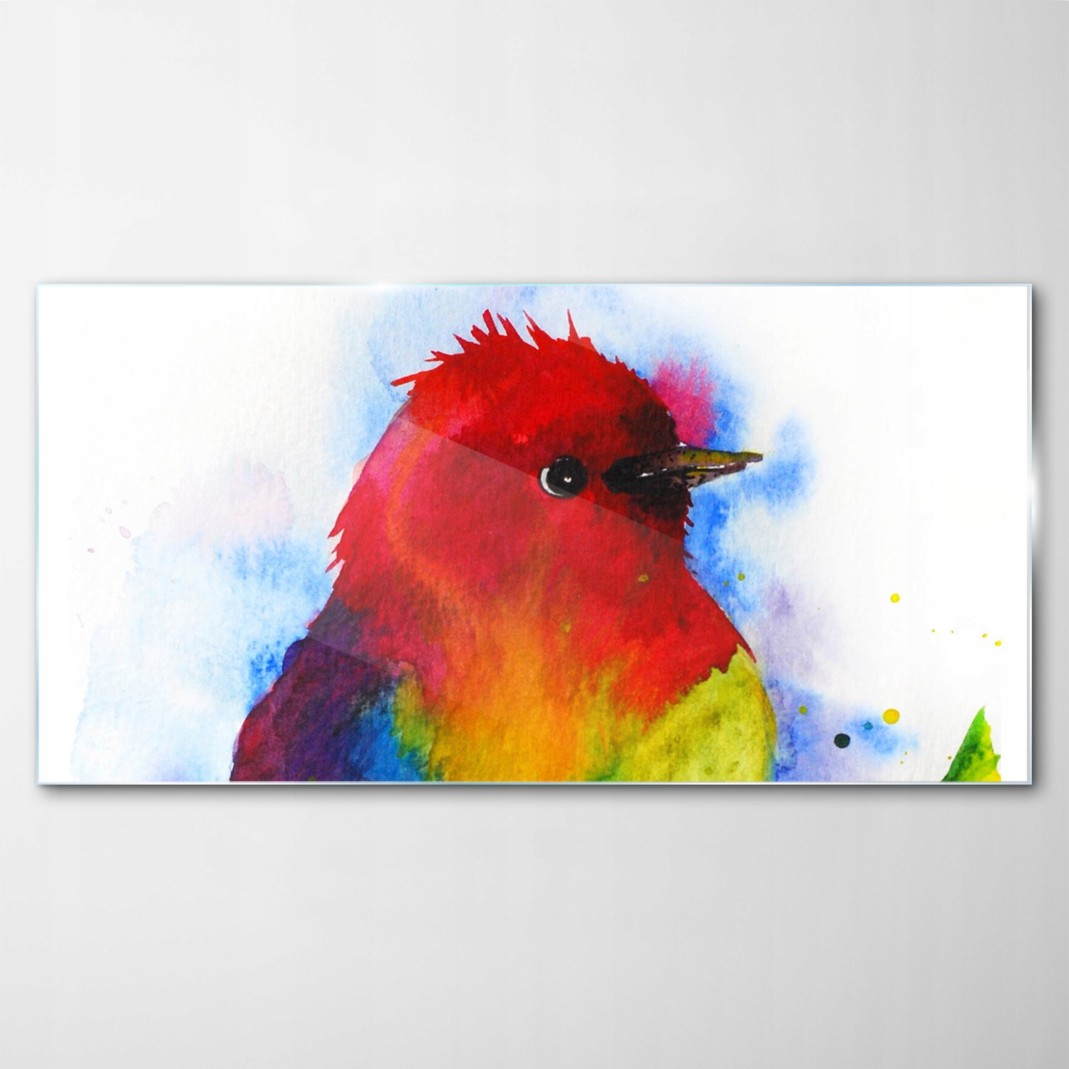 

Obraz na Szkle Dekor Ptak Akwarele Gałąź 120x60