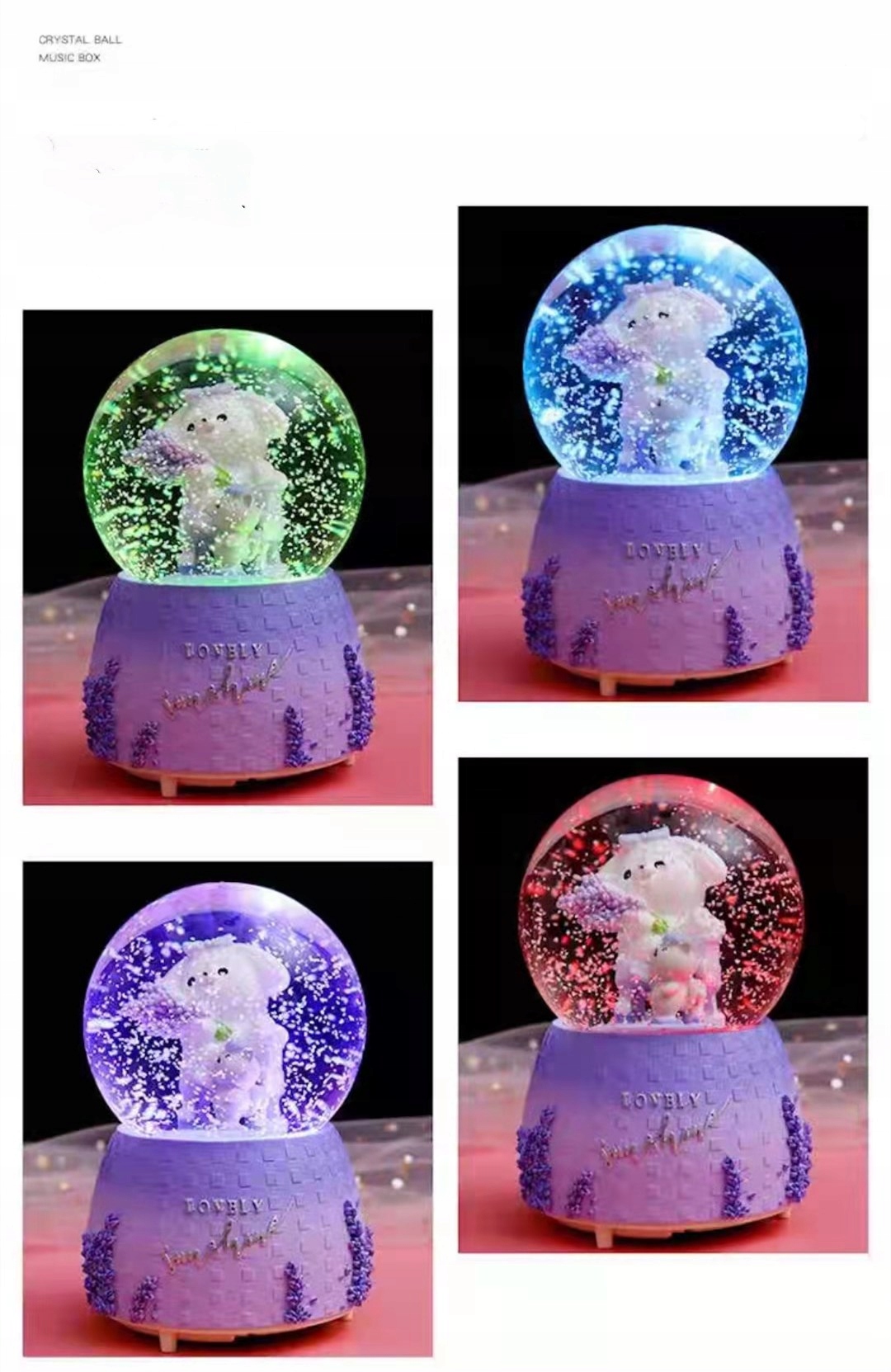 Kryształowa Kula Śnieżna Z Pozytywką Astronauta Marka bez marki