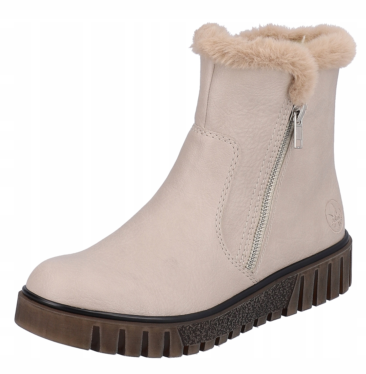 Rieker Y3481-60 vel. 37 béžové módní kotníkové boty Teplé