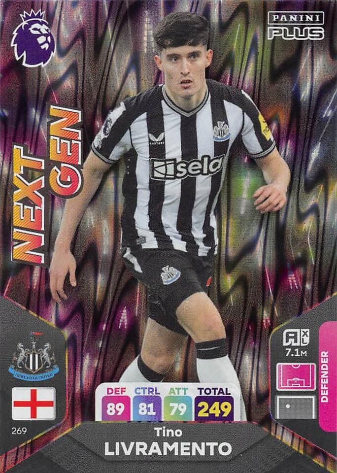2024 Panini Premier League Plus 269 Tino Livramento Next Gen