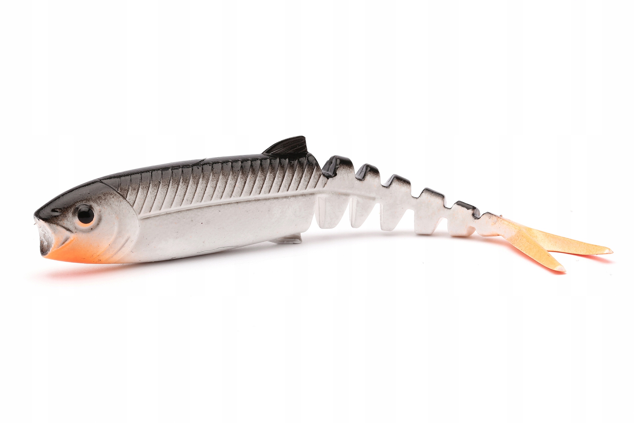 Guma Savage Gear Cannibal V-tail White BLACK-15,0 cm