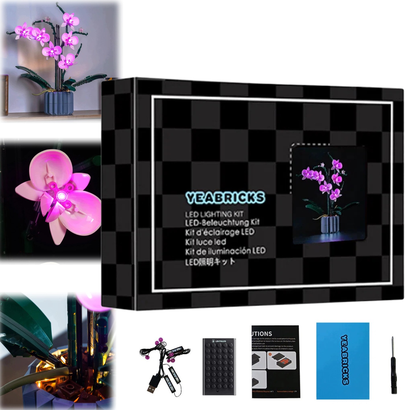 Sada Led osvětlení pro sadu Lego 10311 Orchidej – kompatibilní